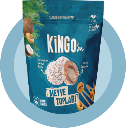 Hindistan Cevizi Kaplı<br>Tahin Dolgulu<br>Meyve Topu